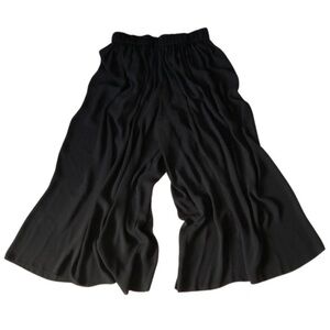 ZARA Black Flowy High Waist Wide Leg Flood‎ Pants Sz S